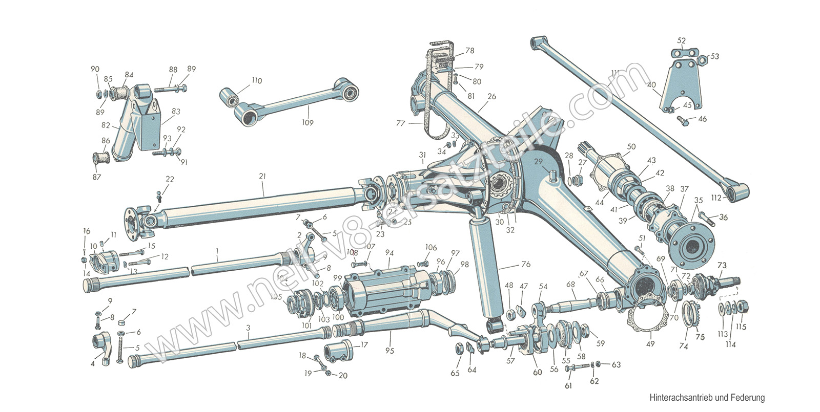 Ersatzteile Hinterachsantrieb und Federung