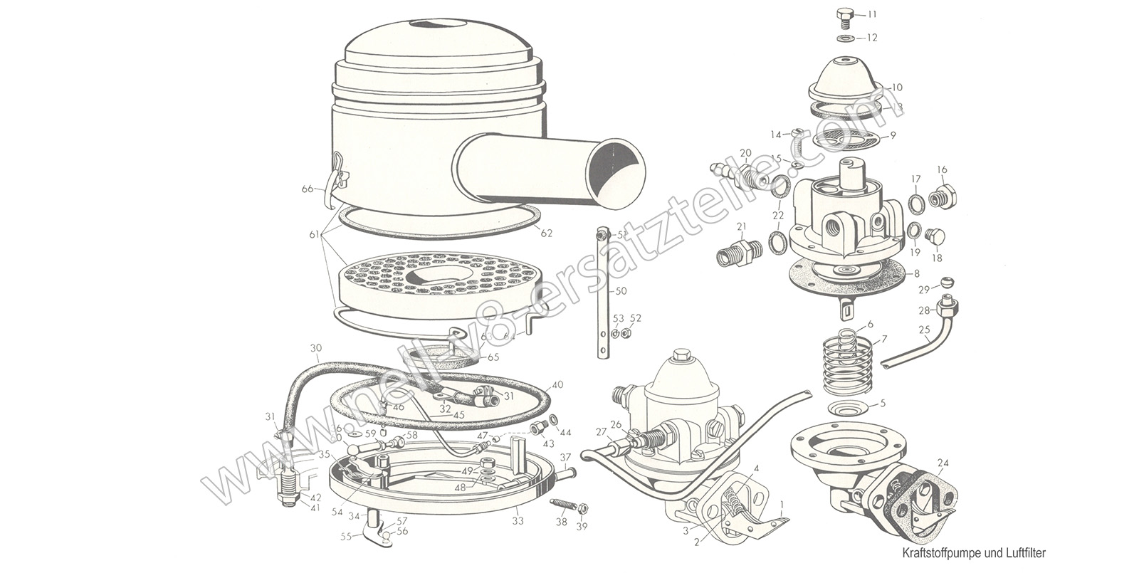 Ersatzteile Kraftstoffpumpe und Luftfilter