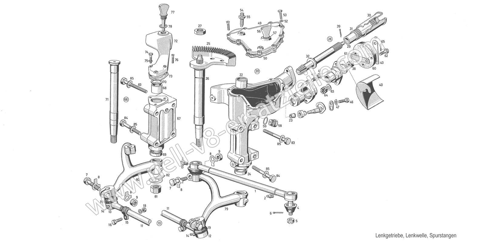 Ersatzteile Lenkgetriebe, Lenkwelle, Spurstangen